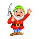 Smile Aufkleber – lustiger Gartenzwerg Sticker, wetterfest & modern (18  x 24 cm)