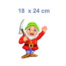 Smile Aufkleber – lustiger Gartenzwerg Sticker, wetterfest & modern (18  x 24 cm)