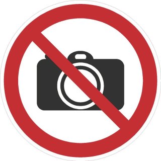 Fotografieren verboten Aufkleber – wetterfester Verbotssticker rund