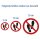 Selbstklebende Aufkleber - Betreten verboten - Piktogramm Privatgrundstück Privatweg Privatparkplatz Privat Zutritt verboten 5 cm 5 Stück