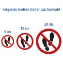 Selbstklebende Aufkleber - Betreten verboten - Piktogramm Privatgrundstück Privatweg Privatparkplatz Privat Zutritt verboten 10 cm 5 Stück