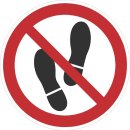 Verbotsaufkleber Betreten verboten – Privatgrundstück Sticker rund & wetterfest (10 cm 5 Stück)