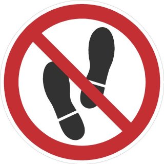 Verbotsaufkleber Betreten verboten – Privatgrundstück Sticker rund & wetterfest (10 cm 10 Stück)