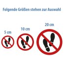 Selbstklebende Aufkleber - Betreten verboten - Piktogramm Privatgrundstück Privatweg Privatparkplatz Privat Zutritt verboten 20 cm 1 Stück