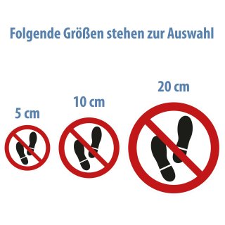 Selbstklebende Aufkleber - Betreten verboten - Piktogramm Privatgrundstück Privatweg Privatparkplatz Privat Zutritt verboten 20 cm 5 Stück