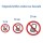 Selbstklebende Aufkleber - Handy verboten - Piktogramm, Schutz vor Lärmbelästigung, Klingeln, laute Gespräche & Strahlen 20 cm 1 Stück