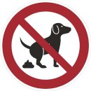 Selbstklebende Aufkleber - Hier kein Hundeklo - Piktogramm Aufkleber Schutz vor Hundekot Hundedreck Tretminen 5 cm 1 Stück