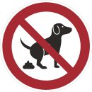 Hier kein Hundeklo Aufkleber – wetterfester Verbotssticker für Hundekot (10 cm 5 Stück)
