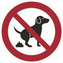 Selbstklebende Aufkleber - Hier kein Hundeklo - Piktogramm Aufkleber Schutz vor Hundekot Hundedreck Tretminen 20 cm 5 Stück