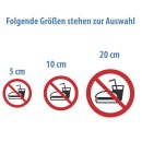 Essen und Trinken verboten Aufkleber – robuster Verbotssticker von Kleberio (5 cm 10 Stück)