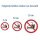 Selbstklebende Aufkleber - Essen und Trinken verboten - Piktogramm, Schutz vor Verschmutzung, Verunreinigung, Gerüche 5 cm 10 Stück