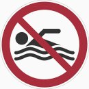 Selbstklebende Aufkleber - Schwimmen verboten -...