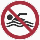 Schwimmen verboten Aufkleber – wetterfester Verbotssticker für Sicherheit (5 cm 1 Stück)