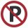 Selbstklebende Aufkleber - Parken verboten - Piktogramm für Privatgrundstück, Privatweg, Privatparkplatz, Firrmengelände