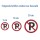Selbstklebende Aufkleber - Parken verboten - Piktogramm für Privatgrundstück, Privatweg, Privatparkplatz, Firrmengelände 10 cm 1 Stück