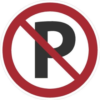 Parken verboten Aufkleber – wetterfester Verbotssticker für Grundstück & Gelände (20 cm 1 Stück)