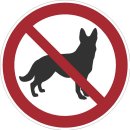 Selbstklebende Aufkleber - Hunde verboten - Piktogramm Tiere nicht erlaubt für Hunde Zugang verboten Hinweis Sicherheit 5 cm 1 Stück