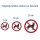 Selbstklebende Aufkleber - Hunde verboten - Piktogramm Tiere nicht erlaubt für Hunde Zugang verboten Hinweis Sicherheit 10 cm 1 Stück