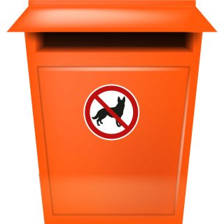 Selbstklebende Aufkleber - Hunde verboten - Piktogramm Tiere nicht erlaubt für Hunde Zugang verboten Hinweis Sicherheit 10 cm 5 Stück