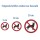 Selbstklebende Aufkleber - Hunde verboten - Piktogramm Tiere nicht erlaubt für Hunde Zugang verboten Hinweis Sicherheit 10 cm 5 Stück