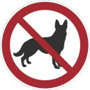 Selbstklebende Aufkleber - Hunde verboten - Piktogramm Tiere nicht erlaubt für Hunde Zugang verboten Hinweis Sicherheit 10 cm 10 Stück