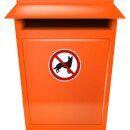 Selbstklebende Aufkleber - Hunde verboten - Piktogramm Tiere nicht erlaubt für Hunde Zugang verboten Hinweis Sicherheit 20 cm 10 Stück