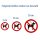 Verbotsaufkleber Hunde anleinen – wetterfester Sticker mit Piktogramm