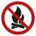 Selbstklebende Aufkleber - Feuerverbot - Piktogramm, Schutz vor Gefahren, Brand, Verbrennung Sicherheits Hinweis Schild