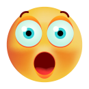 Überrascht mit blauen Augen – Smile Aufkleber...