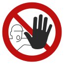 Selbstklebende Aufkleber - Zutritt verboten - Piktogramm Schutz Privatgrundstück, Weg, Zutritt verboten, kein Eingang