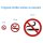 Selbstklebende Aufkleber - Rauchen verboten - rund Nichtraucher Rauchverbot Schild No Smoking Verbotsschild