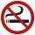 Selbstklebende Aufkleber - Rauchen verboten - rund Nichtraucher Rauchverbot Schild No Smoking Verbotsschild  20 cm 1 Stück