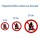 Selbstklebende Aufkleber - Feuerverbot - Piktogramm, Schutz vor Gefahren, Brand, Verbrennung Sicherheits Hinweis Schild 5 cm 5 Stück