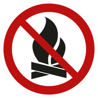 Feuerverbot Verbotsaufkleber – wetterfester Sticker für Brandschutz & Sicherheit (10 cm 5 Stück)