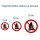 Selbstklebende Aufkleber - Feuerverbot - Piktogramm, Schutz vor Gefahren, Brand, Verbrennung Sicherheits Hinweis Schild 10 cm 5 Stück
