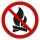 Selbstklebende Aufkleber - Feuerverbot - Piktogramm, Schutz vor Gefahren, Brand, Verbrennung Sicherheits Hinweis Schild 20 cm 1 Stück