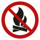 Feuerverbot Verbotsaufkleber – wetterfester Sticker für Brandschutz & Sicherheit (20 cm 5 Stück)