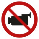 Filmen verboten Aufkleber – robuster Verbotssticker für Innen & Außen (10 cm 1 Stück)