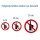 Selbstklebende Aufkleber - Alkohol verboten - Piktogramm, Schutz vor Gefahr, Verschmutzung, Verunreinigung, Gerüche  5 cm 5 Stück