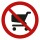Selbstklebende Aufkleber - Einkaufswagen verboten - Piktogramm kein Mitführen oder Abstellen auf Park- und Freiflächen 5 cm 1 Stück