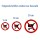 Selbstklebende Aufkleber - Einkaufswagen verboten - Piktogramm kein Mitführen oder Abstellen auf Park- und Freiflächen 10 cm 1 Stück