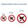 Selbstklebende Aufkleber - Einkaufswagen verboten - Piktogramm kein Mitführen oder Abstellen auf Park- und Freiflächen 10 cm 5 Stück