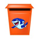 Hai Fun Aufkleber – cooler Cartoon-Sticker für Auto, Fenster & Co.