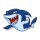 Aufkleber Sticker Hai Fisch lustig coole Sticker für Kinder Tiere