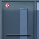 Müll wegwerfen verboten Aufkleber – wetterfester Verbotssticker rund (10 cm 5 Stück)