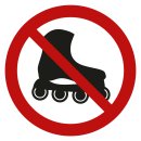 Inliner & Rollschuhe verboten Aufkleber – wetterfester Verbotssticker (10 cm 1 Stück)