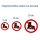 Selbstklebende Aufkleber - Inliner & Rollschuhe verboten - Piktogramm zum Schutz vor Gefahren, Schäden an Fußböden  10 cm 10 Stück