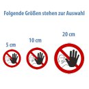 Zutritt verboten Aufkleber – robuster Verbotssticker mit Piktogramm (10 cm 10 Stück)