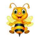 Smile Aufkleber – Lustige Honigbiene mit Stachel...