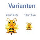 Smile Aufkleber – Lustige Honigbiene mit Stachel...